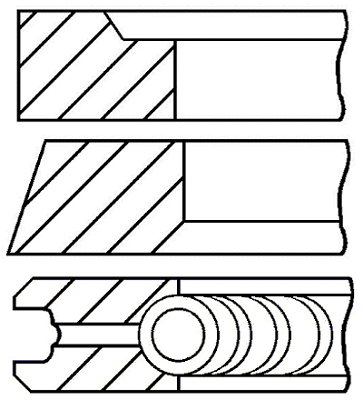 Stūmoklio žiedų komplektas GOETZE ENGINE 08-421000-00
