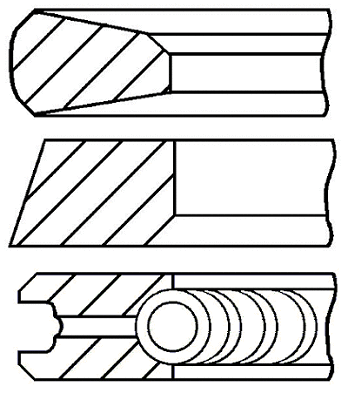 Stūmoklio žiedų komplektas GOETZE ENGINE 08-427400-00