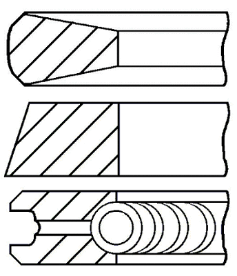 Stūmoklio žiedų komplektas GOETZE ENGINE 08-431900-00