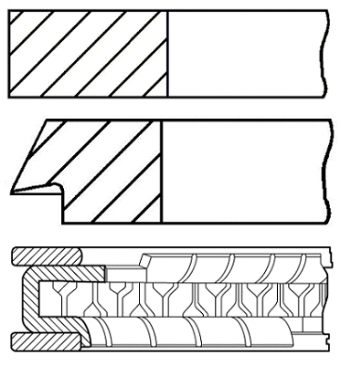 Stūmoklio žiedų komplektas GOETZE ENGINE 08-433500-00