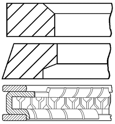 Stūmoklio žiedų komplektas GOETZE ENGINE 08-433700-00