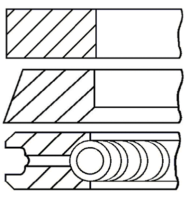 Stūmoklio žiedų komplektas GOETZE ENGINE 08-434307-00
