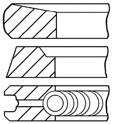 Stūmoklio žiedų komplektas GOETZE ENGINE 08-436100-00
