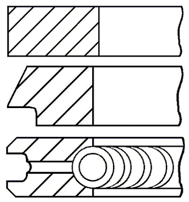 Stūmoklio žiedų komplektas GOETZE ENGINE 08-436500-00