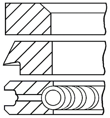 Stūmoklio žiedų komplektas GOETZE ENGINE 08-436800-00