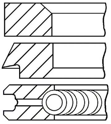 Stūmoklio žiedų komplektas GOETZE ENGINE 08-437000-00