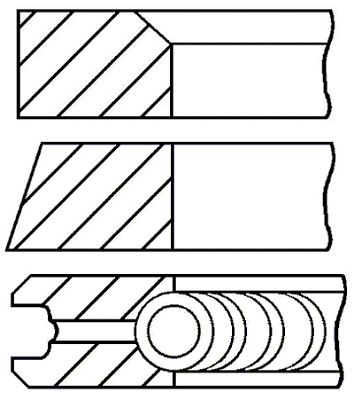 Stūmoklio žiedų komplektas GOETZE ENGINE 08-442100-00