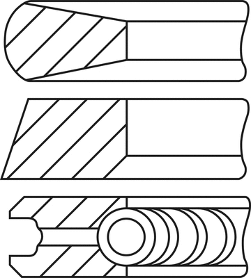 Stūmoklio žiedų komplektas GOETZE ENGINE 08-443400-00
