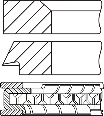 Stūmoklio žiedų komplektas GOETZE ENGINE 08-451600-00