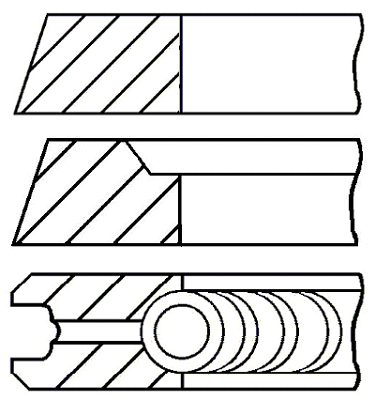 Stūmoklio žiedų komplektas GOETZE ENGINE 08-501807-00