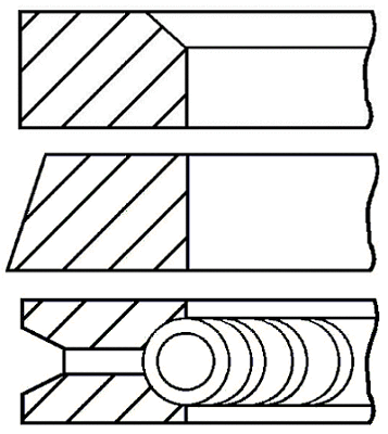 Stūmoklio žiedų komplektas GOETZE ENGINE 08-502200-00