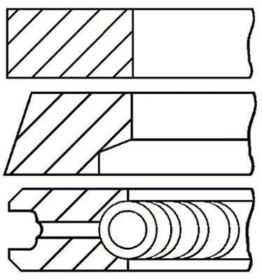 Stūmoklio žiedų komplektas GOETZE ENGINE 08-524900-00