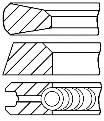 Stūmoklio žiedų komplektas GOETZE ENGINE 08-784821-00