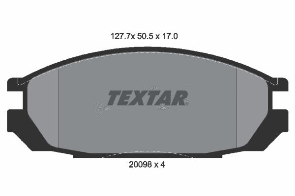 Diskinių stabdžių trinkelių rinkinys TEXTAR 2009801