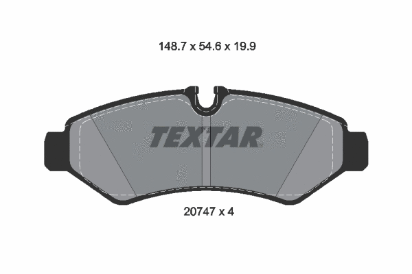 Diskinių stabdžių trinkelių rinkinys TEXTAR 2074701