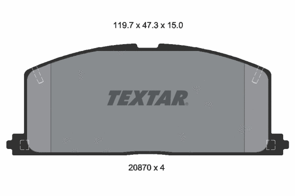 Diskinių stabdžių trinkelių rinkinys TEXTAR 2087001