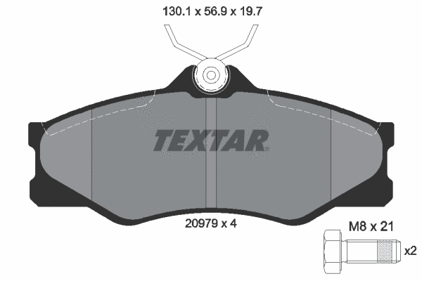 Diskinių stabdžių trinkelių rinkinys TEXTAR 2097904
