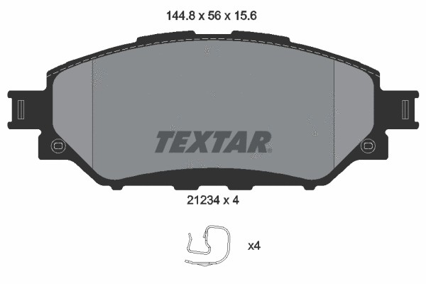 Diskinių stabdžių trinkelių rinkinys TEXTAR 2123401