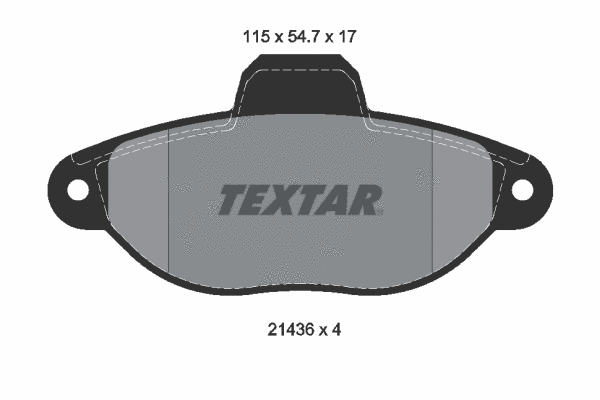 Diskinių stabdžių trinkelių rinkinys TEXTAR 2143602