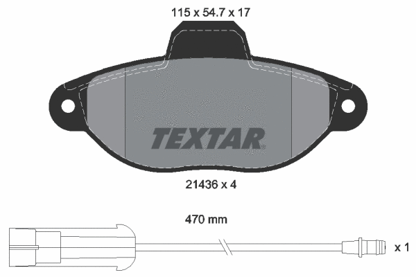 Diskinių stabdžių trinkelių rinkinys TEXTAR 2143603