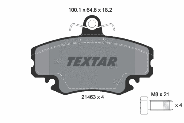 Diskinių stabdžių trinkelių rinkinys TEXTAR 2146306