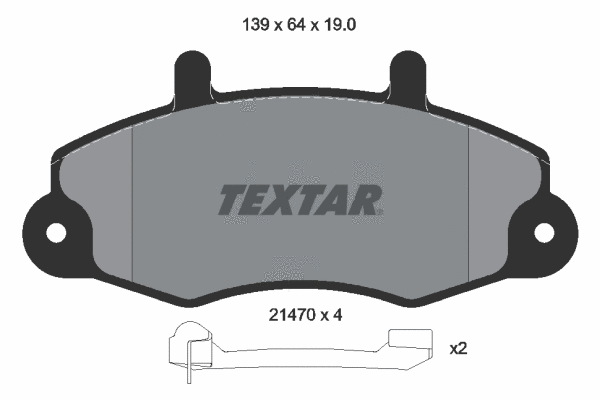 Diskinių stabdžių trinkelių rinkinys TEXTAR 2147002