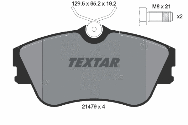 Diskinių stabdžių trinkelių rinkinys TEXTAR 2147902