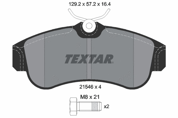 Diskinių stabdžių trinkelių rinkinys TEXTAR 2154601