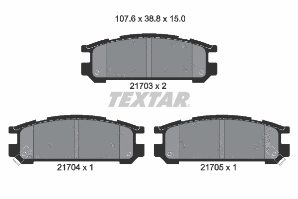 Diskinių stabdžių trinkelių rinkinys TEXTAR 2170301