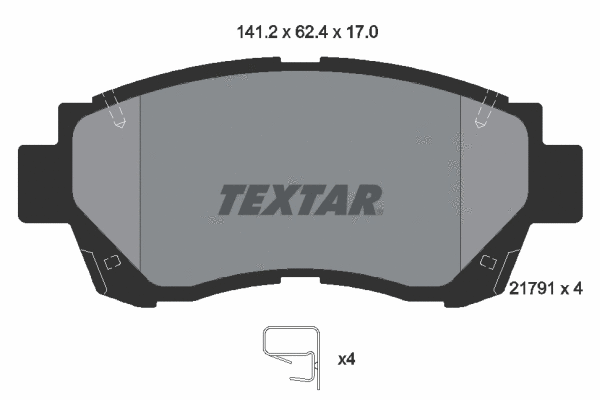 Diskinių stabdžių trinkelių rinkinys TEXTAR 2179101