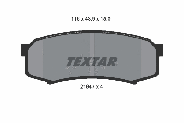 Diskinių stabdžių trinkelių rinkinys TEXTAR 2194701