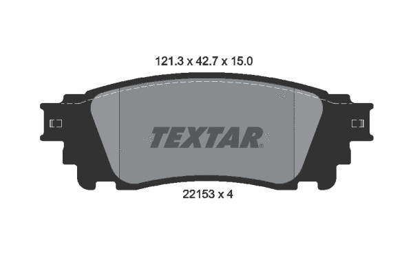 Diskinių stabdžių trinkelių rinkinys TEXTAR 2215301