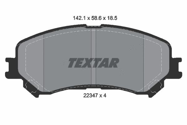Diskinių stabdžių trinkelių rinkinys TEXTAR 2234701