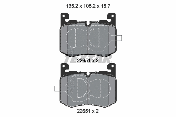 Diskinių stabdžių trinkelių rinkinys TEXTAR 2265101