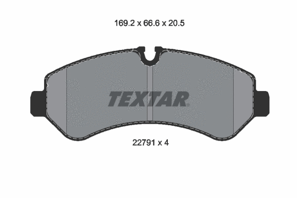 Diskinių stabdžių trinkelių rinkinys TEXTAR 2279101