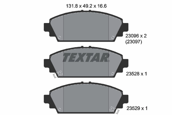 Diskinių stabdžių trinkelių rinkinys TEXTAR 2309601