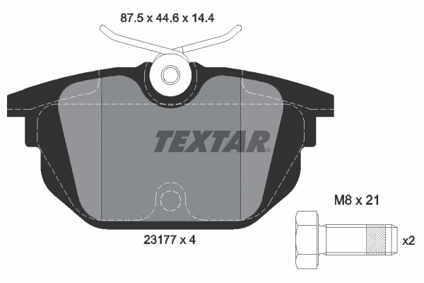 Diskinių stabdžių trinkelių rinkinys TEXTAR 2317703