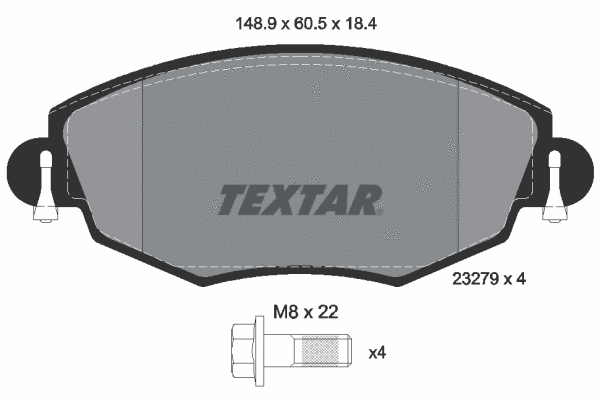 Diskinių stabdžių trinkelių rinkinys TEXTAR 2327904