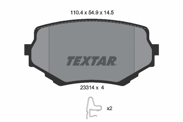 Diskinių stabdžių trinkelių rinkinys TEXTAR 2331401