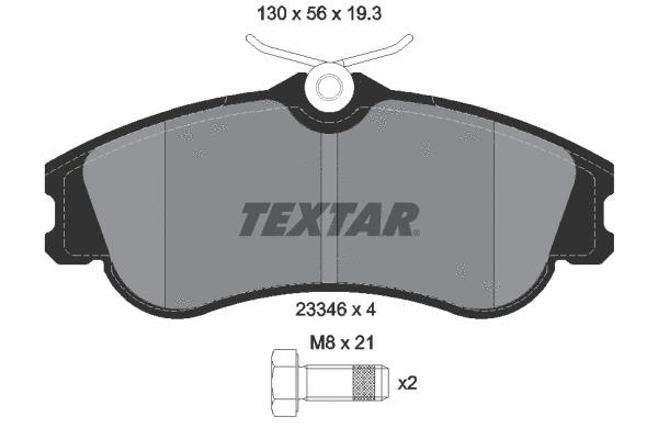 Diskinių stabdžių trinkelių rinkinys TEXTAR 2334602