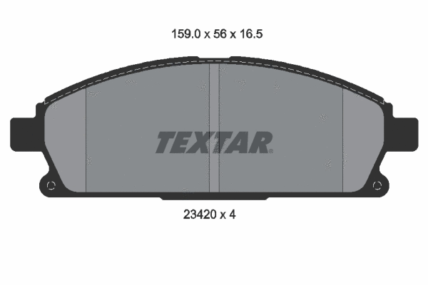 Diskinių stabdžių trinkelių rinkinys TEXTAR 2342004
