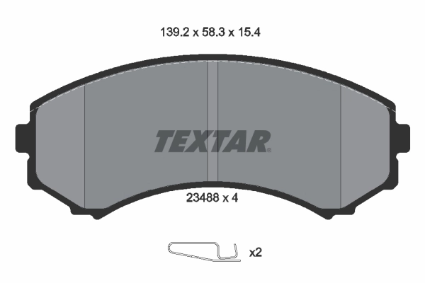 Diskinių stabdžių trinkelių rinkinys TEXTAR 2348801