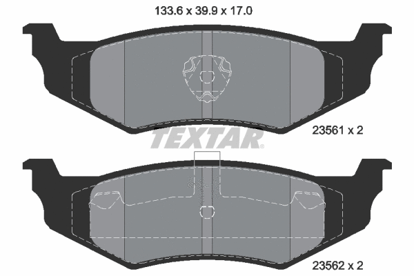 Diskinių stabdžių trinkelių rinkinys TEXTAR 2356102