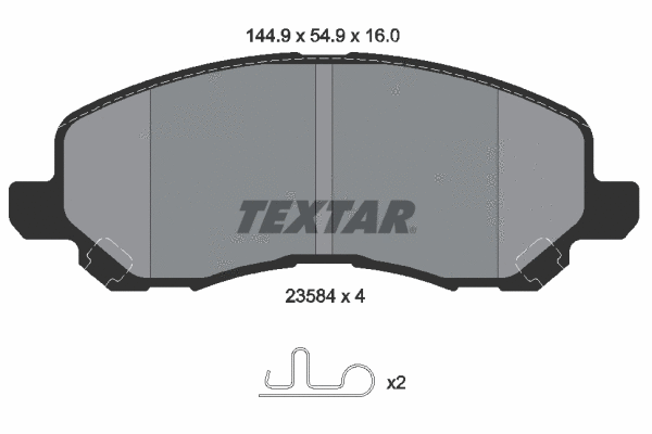 Diskinių stabdžių trinkelių rinkinys TEXTAR 2358403