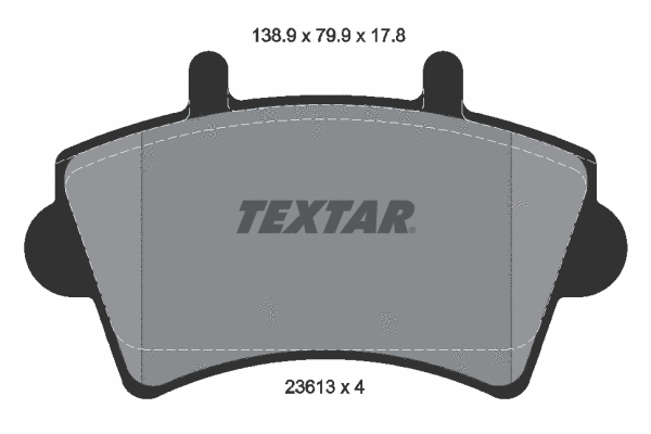 Diskinių stabdžių trinkelių rinkinys TEXTAR 2361301