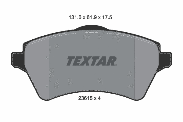 Diskinių stabdžių trinkelių rinkinys TEXTAR 2361501