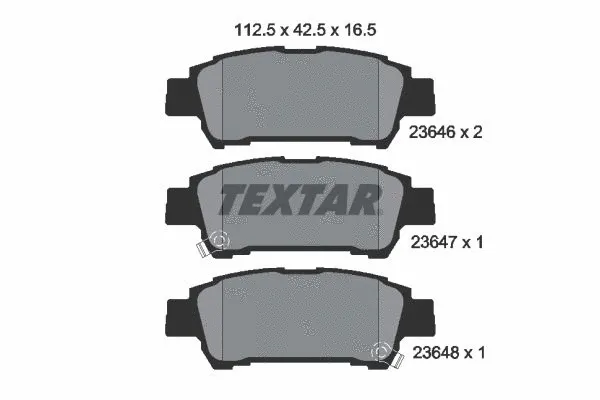 Diskinių stabdžių trinkelių rinkinys TEXTAR 2364601