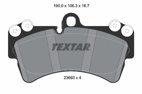 Diskinių stabdžių trinkelių rinkinys TEXTAR 2369302
