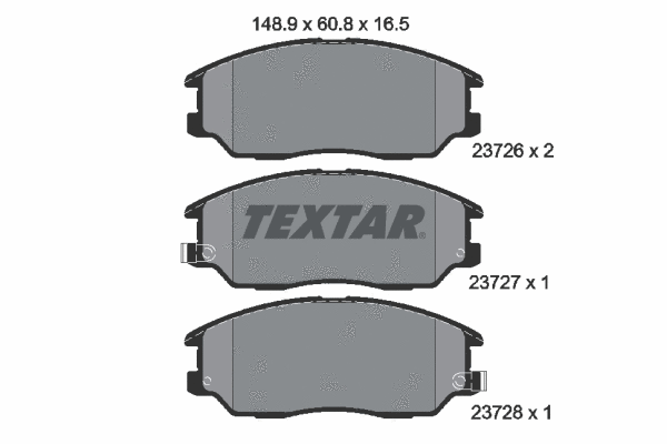 Diskinių stabdžių trinkelių rinkinys TEXTAR 2372601