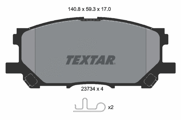 Diskinių stabdžių trinkelių rinkinys TEXTAR 2373401